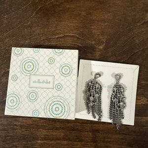 Stella & Dot Silver Dangle Earrings